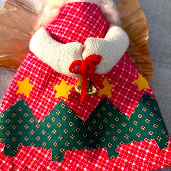 Rustic Handmade Christmas Angels Ornaments Decor Fabric Country Farmhouse - Picture 10 of 10